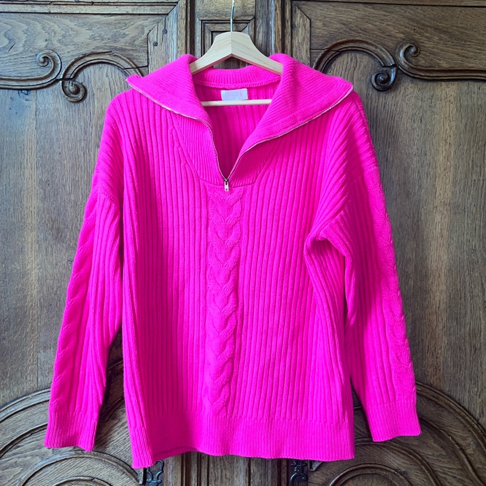 Pink Lily Hot Pink Sweater